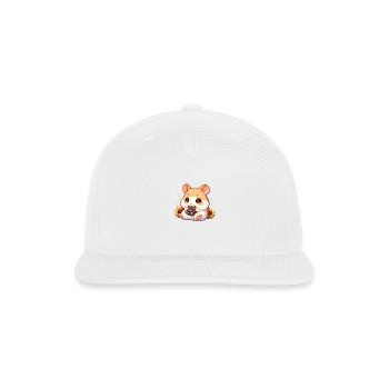 Sunflower Seeds & Hamsters - Snapback Baseball Cap - white - Front