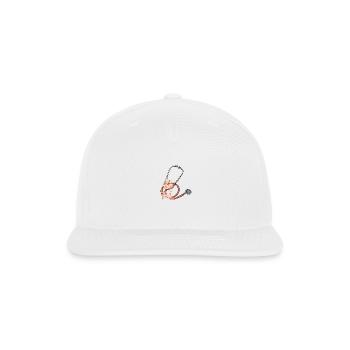 Stethoscope Floral Sticker - Snapback Baseball Cap - white - Front