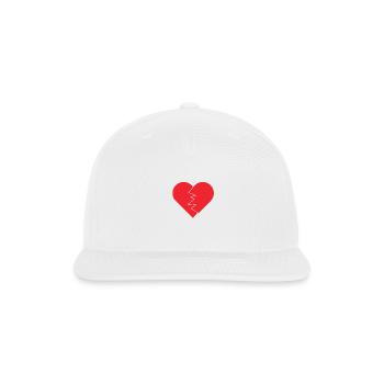 Broken Heart of a Breakkup - Snapback Baseball Cap - white - Front