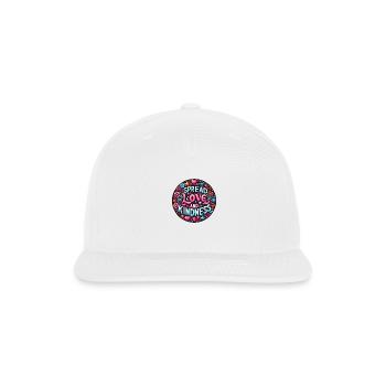 spread love and kindness v2 - Snapback Baseball Cap - white - Front