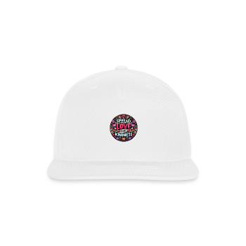spread love and kindness - Snapback Baseball Cap - white - Front