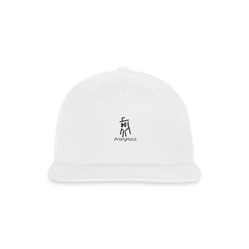anonymous black - Snapback Baseball Cap - white - Front
