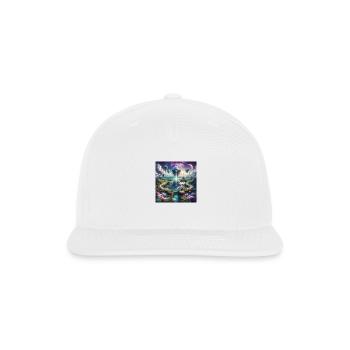 Fantasy Skylands: Surreal Landscape - Snapback Baseball Cap - white - Front