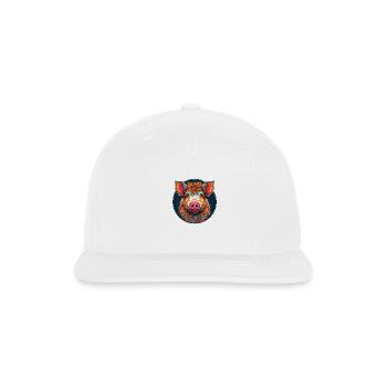 Wild Boar - Snapback Baseball Cap - white - Front