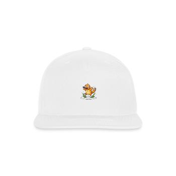 Whimsical Platypus Frolicking in a Pond - Snapback Baseball Cap - white - Front