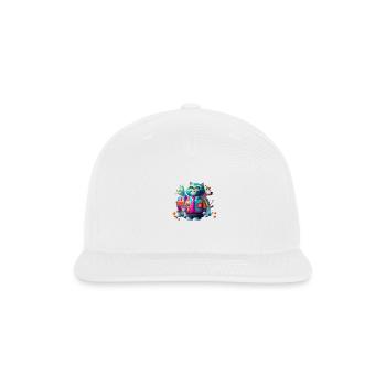Business Cat in Creative Brainstorming Session - Snapback Baseball Cap - white - Front