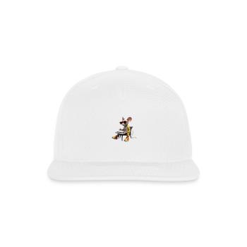 Mouse Pianist. - Snapback Baseball Cap - white - Front