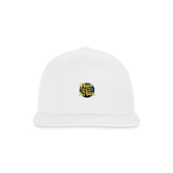 T shirt OF PEACE FOR ALL THE WORLD, NOT WAR - Snapback Baseball Cap - white - Front