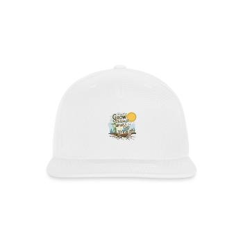 Grow Through What You Go Through Design - Snapback Baseball Cap - white - Front