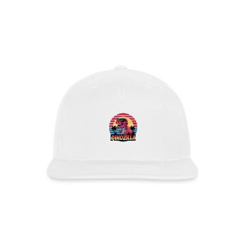 Enjoy the prehistoric atmosphere "DINOZILLA" - Snapback Baseball Cap - white - Front