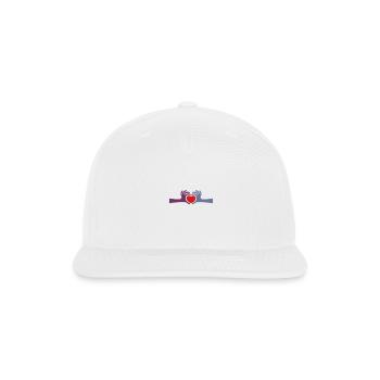 The hand heart design ❤️😍 - Snapback Baseball Cap - white - Front