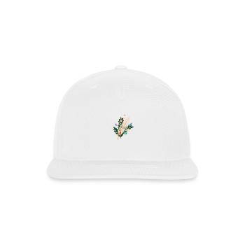 Bohemian Feather and Gemstone Art: Whimsical Natur - Snapback Baseball Cap - white - Front