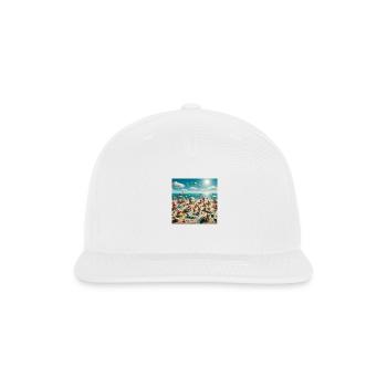 Pigs on the Beach - Snapback Baseball Cap - white - Front