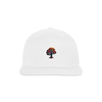 The Majestic Oak Tree of Autumn - Snapback Baseball Cap - white - Front