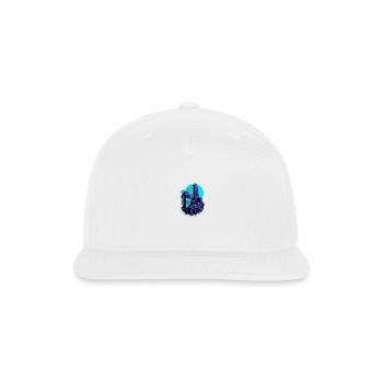 Retro Futuristic Cityscape - Snapback Baseball Cap - white - Front