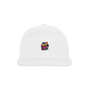 Stay Wild: Retro Geometry Meets Nature - Snapback Baseball Cap - white - Front