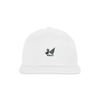 BLACK CAT WHAT CHRISTMAS - Snapback Baseball Cap - white - Front