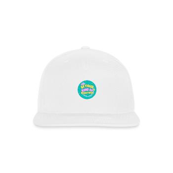 Green and Yellow Creative Retro Quotes - Snapback Baseball Cap - white - Front