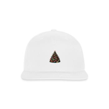 Quirky Christmas Tree of Holiday Presents - Snapback Baseball Cap - white - Front