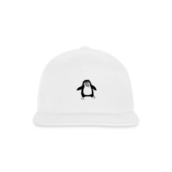Penguin Baby Looks Confused Dazed Crazy Cute Small - Snapback Baseball Cap - white - Front