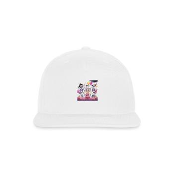 Quirky Skeleton Designs: Gothic Humor - Snapback Baseball Cap - white - Front