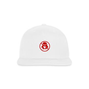 No Evil Penguins Fun Forbidden Area Sign Note Cool - Snapback Baseball Cap - white - Front
