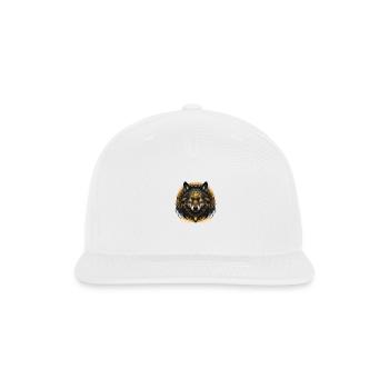 Golden Ornamental Wolf - Snapback Baseball Cap - white - Front