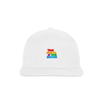 Your weapon is your success - colorful design - Snapback Baseball Cap - white - Front
