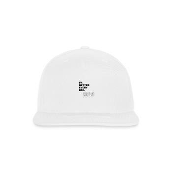 1% better every day - Snapback Baseball Cap - white - Front