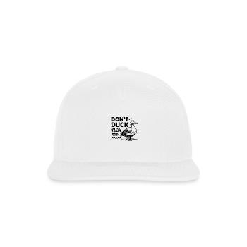 Minimalist Animal Silhouette - Modern Black Design - Snapback Baseball Cap - white - Front