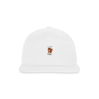This Squirrel... He Judges You. - Snapback Baseball Cap - white - Front
