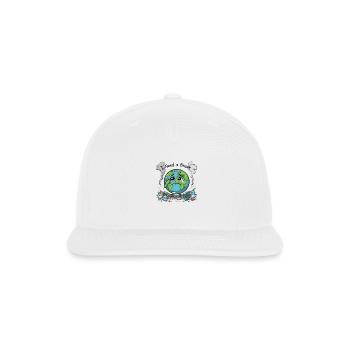 Crying Planet Earth - Snapback Baseball Cap - white - Front