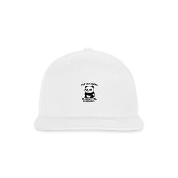 grumpy panda judgment - Snapback Baseball Cap - white - Front