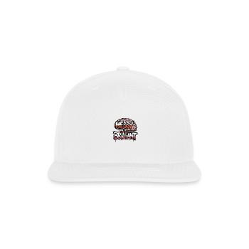 messy but brilliant - Snapback Baseball Cap - white - Front