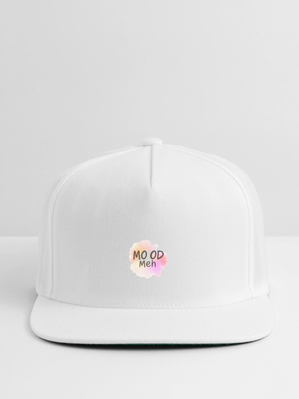 mood meh - Snapback Baseball Cap - white - Front