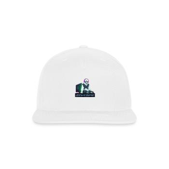 Ghost Gamer Logo – Spooky Streamer Style - Snapback Baseball Cap - white - Front