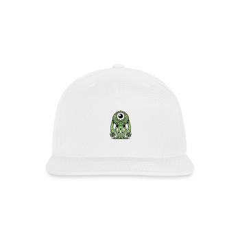 One‑Eyed Alien Creature • Quirky Monster Design - Snapback Baseball Cap - white - Front