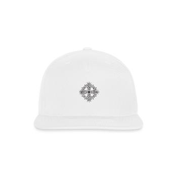 Arabesque Ornament with a Baroque Flair in Gray - Snapback Baseball Cap - white - Front