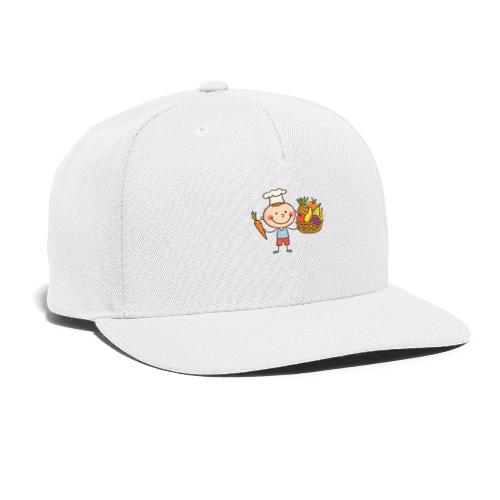 Chef Boy Cartoon Fruit Basket Kids Shirt - Snapback Baseball Cap