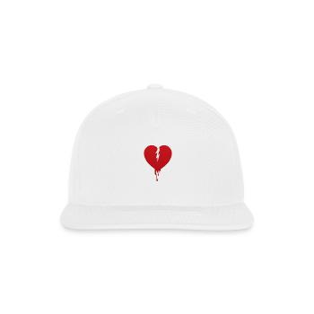 Broken heart - Snapback Baseball Cap - white - Front