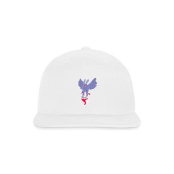 Mothman Abducting Human Goth Cryptid Funny Mothman - Snapback Baseball Cap - white - Front