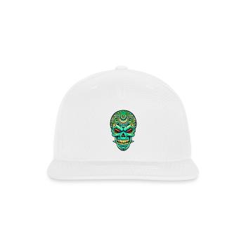 Weird Skull N6 - Snapback Baseball Cap - white - Front