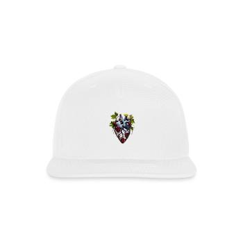 Broken heart design - Snapback Baseball Cap - white - Front