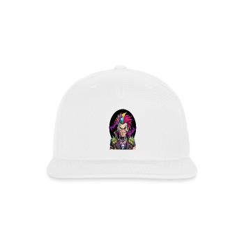 Rebel's Gaze: A Tribute to Punk's Resilience - Snapback Baseball Cap - white - Front