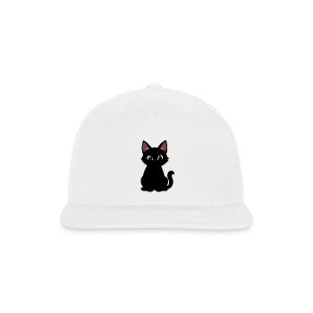Quirky Feline Charm - Snapback Baseball Cap - white - Front