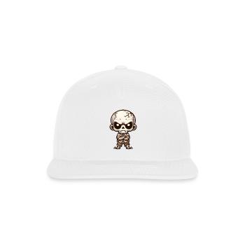 Grumpy Skeleton Kid – Creepy Cute Undead Attitude - Snapback Baseball Cap - white - Front