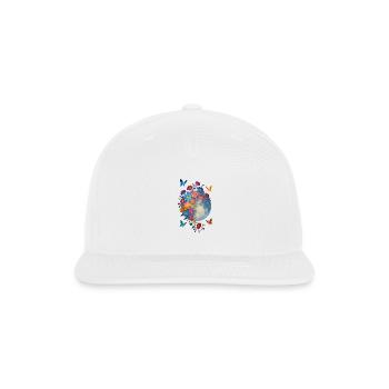 Lunar Bloom - Snapback Baseball Cap - white - Front