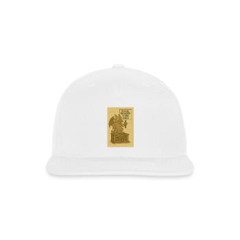 Grouchy Gargoyle Stone Humor Tee - Snapback Baseball Cap - white - Front