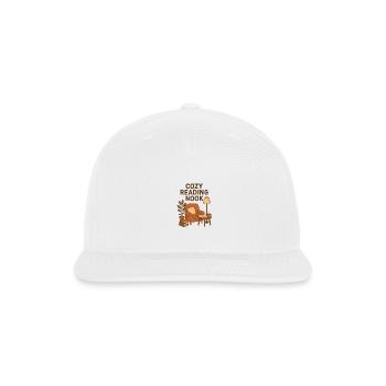 Cozy Reading Nook Illustration - Snapback Baseball Cap - white - Front