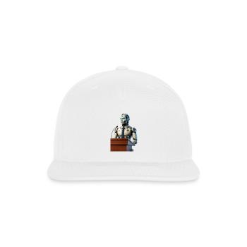 Futuristic Robot President - Snapback Baseball Cap - white - Front